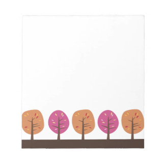 Retro Fall Trees Notepad