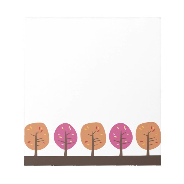 Retro Fall Trees Notepad (Front)