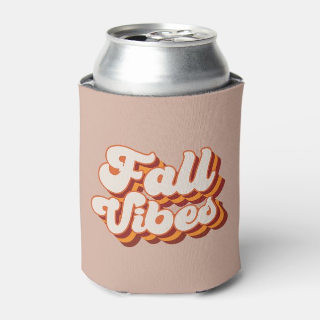 Retro Fall Vibes Can Cooler (Can Front)