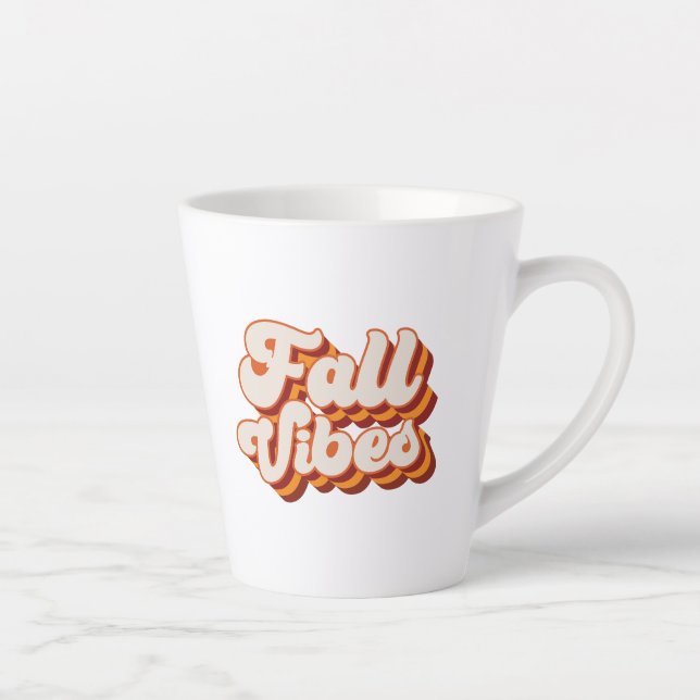 Retro Fall Vibes Latte Mug (Right)