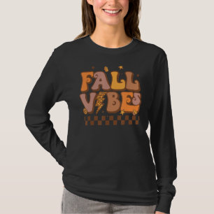 Retro Fall Vibes Leopard Lightning Bolt Autumn Tha T-Shirt