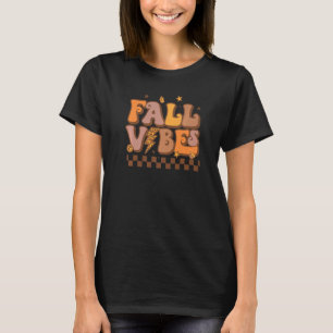Retro Fall Vibes Leopard Lightning Bolt Autumn Tha T-Shirt