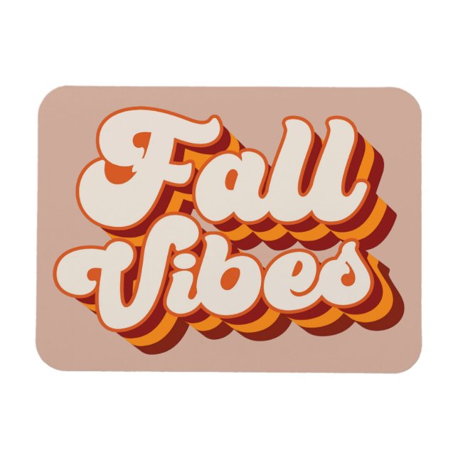 Retro Fall Vibes Magnet (Horizontal)