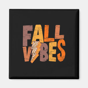 Retro Fall Vibes Pumpkin Season Autumn Men Women Magnet