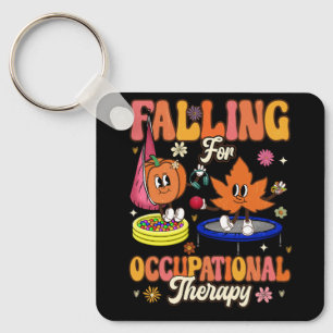Retro Falling For Occupational Therapy OT OTA Autu Key Ring