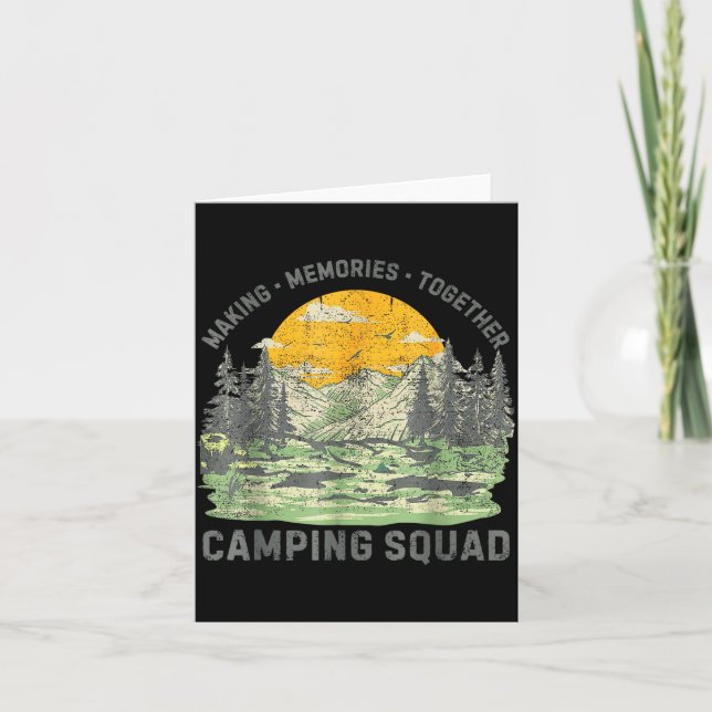 Retro Family Camng Crew Est 2025 Camper Camp Camng Card (Front)