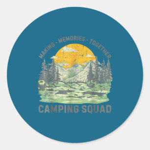 Retro Family Camng Crew Est 2025 Camper Camp Camng Classic Round Sticker