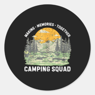 Retro Family Camng Crew Est 2025 Camper Camp Camng Classic Round Sticker