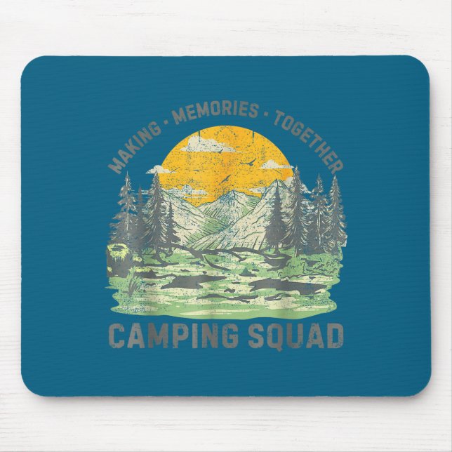 Retro Family Camng Crew Est 2025 Camper Camp Camng Mouse Mat (Front)