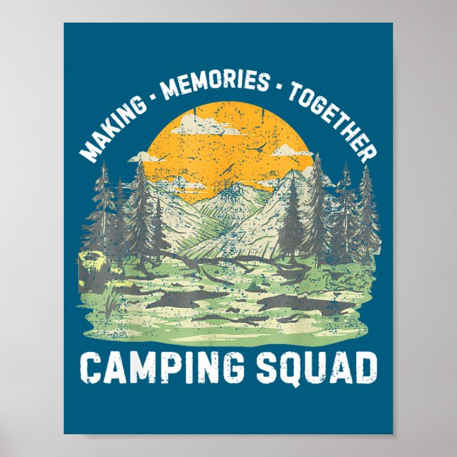 Retro Family Camng Crew Est 2025 Camper Camp Camng Poster (Front)