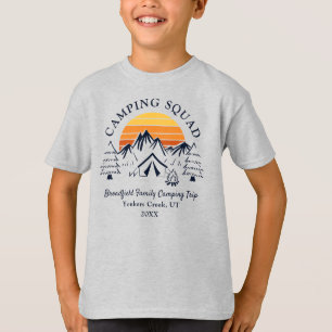 Retro Family Camping Squad Custom Grandson T-Shirt