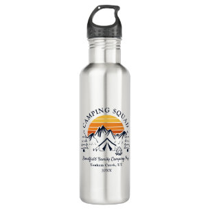 Retro Family Camping Squad Matching Vacation 710 Ml Water Bottle