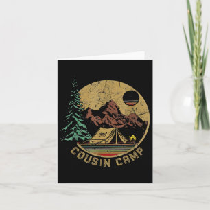 Retro Family Camping Summer Vacation Crew Cousin C Card