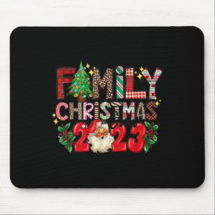 Retro Family Christmas Crew 2023 Matching Family  Mouse Mat