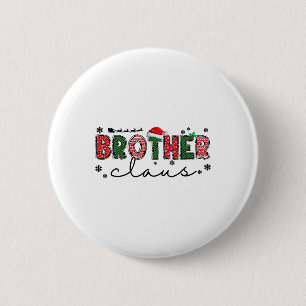 Retro Family Christmas Party Cute Brother Claus Xm 6 Cm Round Badge