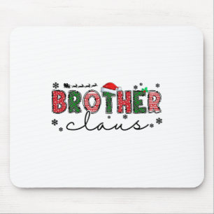 Retro Family Christmas Party Cute Brother Claus Xm Mouse Mat