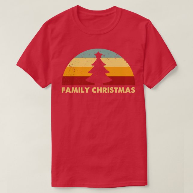 Retro Family Christmas T-Shirt (Design Front)