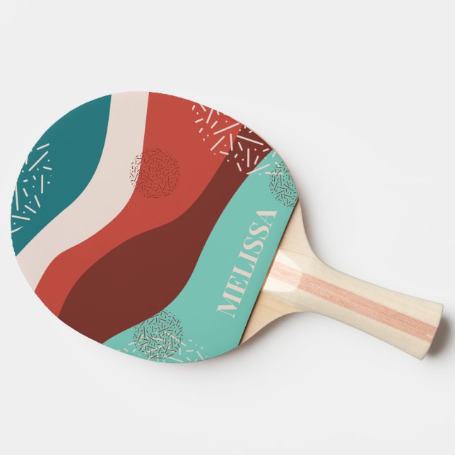 Retro Family Matching Personalise Ping Pong Paddle (Side)
