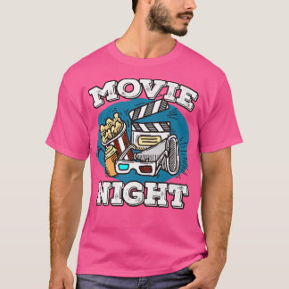 Retro Family Movie Night PartyMovie Birthday Cinem T-Shirt