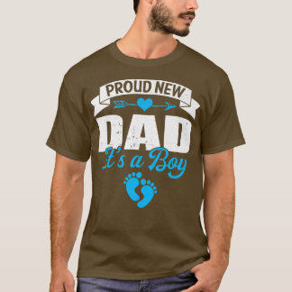 Retro Family Proud New Dad It's A Boy Gender Revea T-Shirt