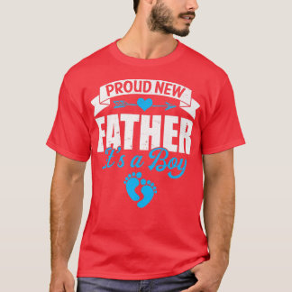 Retro Family Proud New Father It's A Boy Gender Re T-Shirt