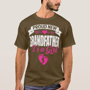 Retro Family Proud New Grandfather It's A Girl Gen T-Shirt