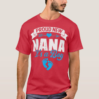 Retro Family Proud New Nana It's A Boy Gender Reve T-Shirt
