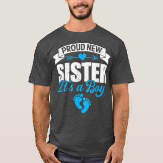 Retro Family Proud New Sister It's A Boy Gender Re T-Shirt