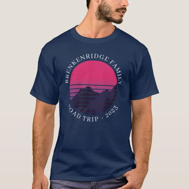 Retro Family Road Trip Custom T-Shirt (Front)