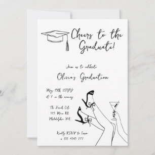 Retro Fancy Graduation Party invitation