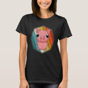 Retro Farm Animal Cute Piglet Pig 1 T-Shirt
