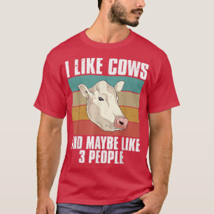 Retro Farm Animal Farmer Cow Lover Farming Funny C T-Shirt