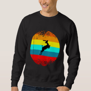 Retro Farm Animal Graphic With A Vintage Deer Rein Sweatshirt