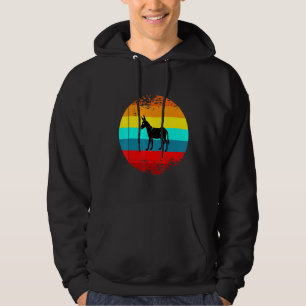 Retro Farm Animal Graphic With A Vintage Donkey Hoodie