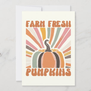 Retro Farm Fresh Pumpkins Card