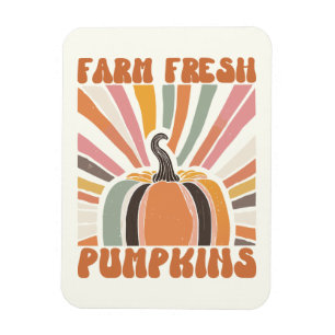 Retro Farm Fresh Pumpkins Magnet