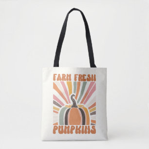 Retro Farm Fresh Pumpkins Tote Bag