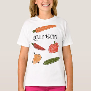 Retro Farmer's Market Locally Grown Baby Shower T-Shirt