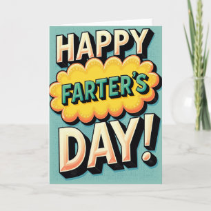 Retro Farters Day Burst Card