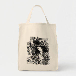 Retro Fashion Diva Swirled Tote Bag