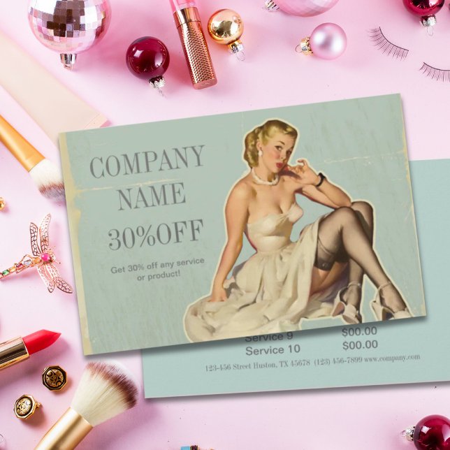 Retro Fashion Girl Hair Stylist Makeup Artist Flyer (Retro Fashion Girl Hair Stylist Makeup Artist Flyer)