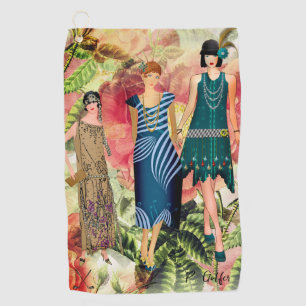 Retro Fashion Ladies Personalised Golf Towel