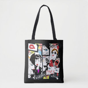 Retro Fashion Pop Art All-Over-Print Tote Bag