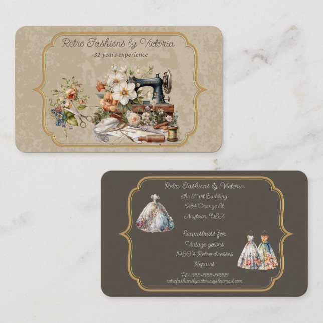 Retro Fashions  Business Card (Front/Back)