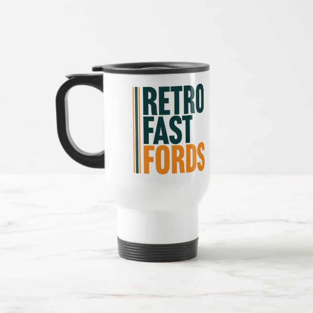 Retro Fast Fords Travel Mug (Left)