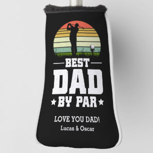 Retro Fathers Day Best Dad By Par Golf Head Cover