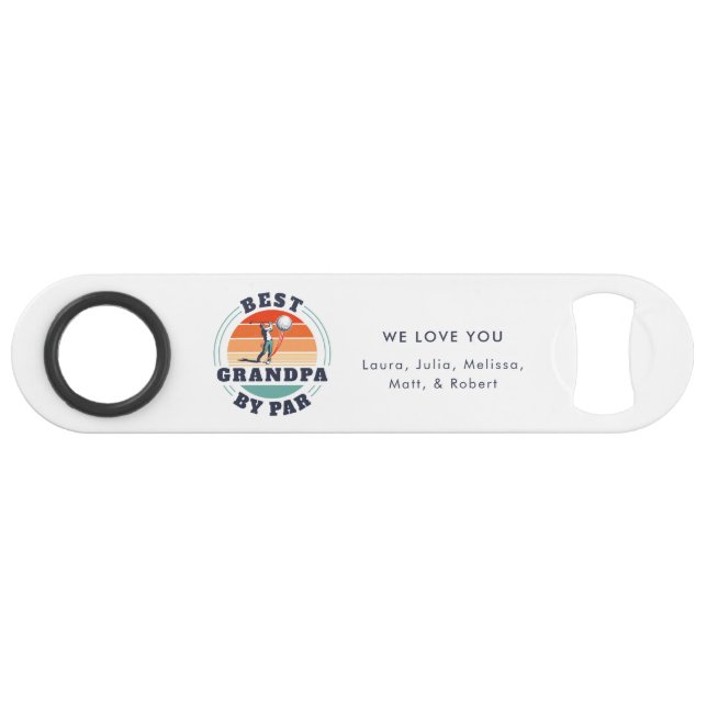 Retro Fathers Day Best Grandpa By Par Golf Custom (Front (Horizontal))