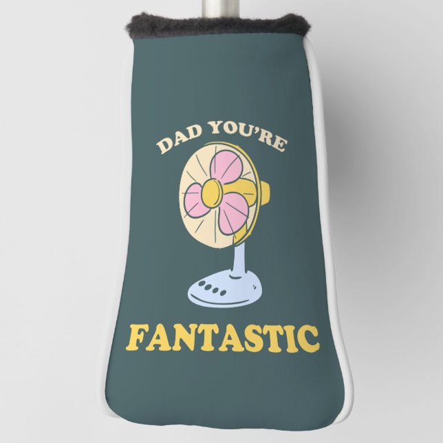 Retro Father's day dad joke pun fantastic funny Golf Head Cover (Rotate 90)