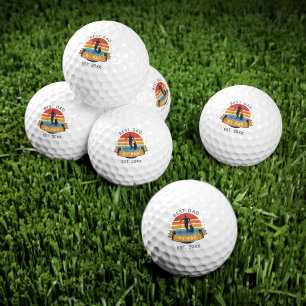 Retro Father's Day Golf Best Dad by Par Custom Golf Balls