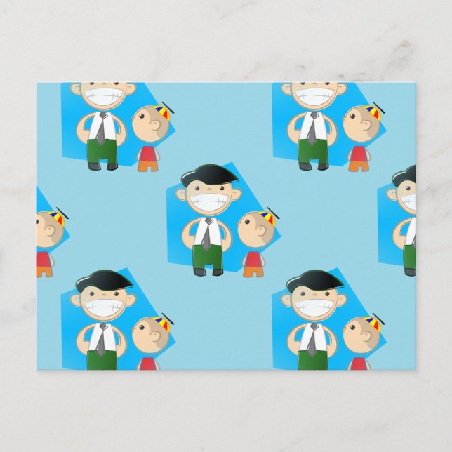 retro fathers day postcard (Front)